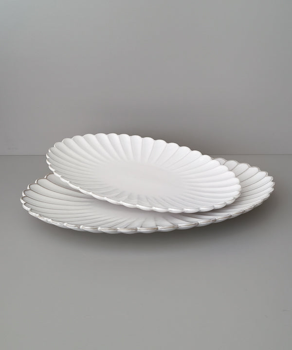 Bloomy Lotus serveerschaal ovaal | 2 stuks | 30-36 cm