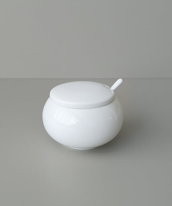 Belicia suikerpot met lepel porselein | Wit