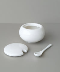Belicia suikerpot met lepel porselein | Wit