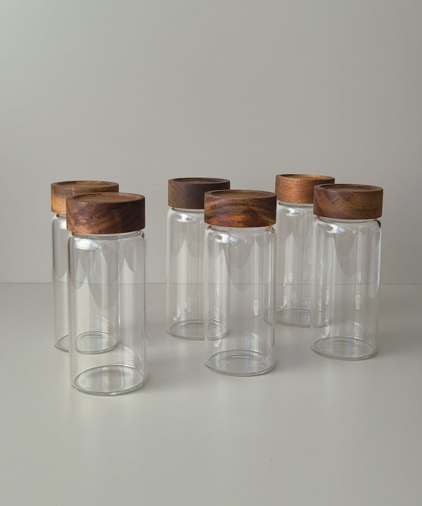 Space acacia kruidenpotjes rond | 6 stuks | 400 ml