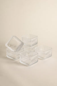 Kare Ripple glazen schaaltjes – Set van 6 stuks