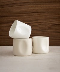 Alure koffiemokken set van 2 – 250 ml – Keramiek – Crème mat