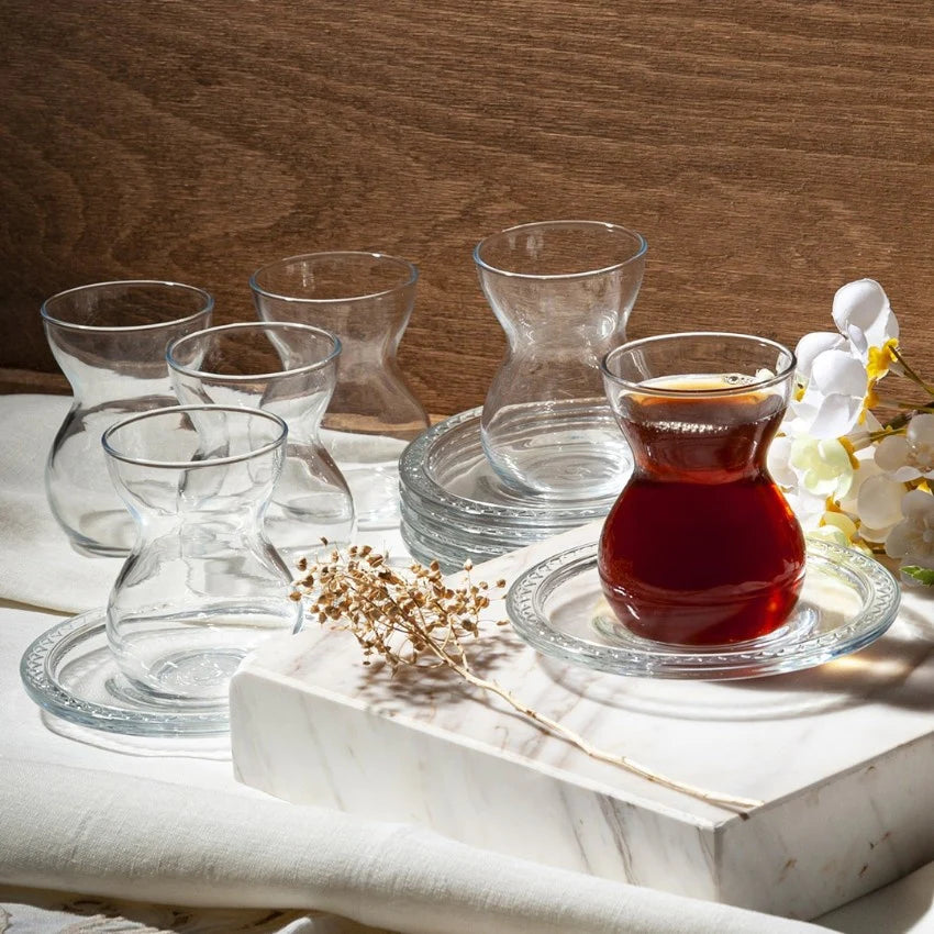 Pasabahce Etnik 12-delig theeglazen set | 145 cc