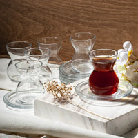 Pasabahce Etnik 12-delig theeglazen set | 145 cc