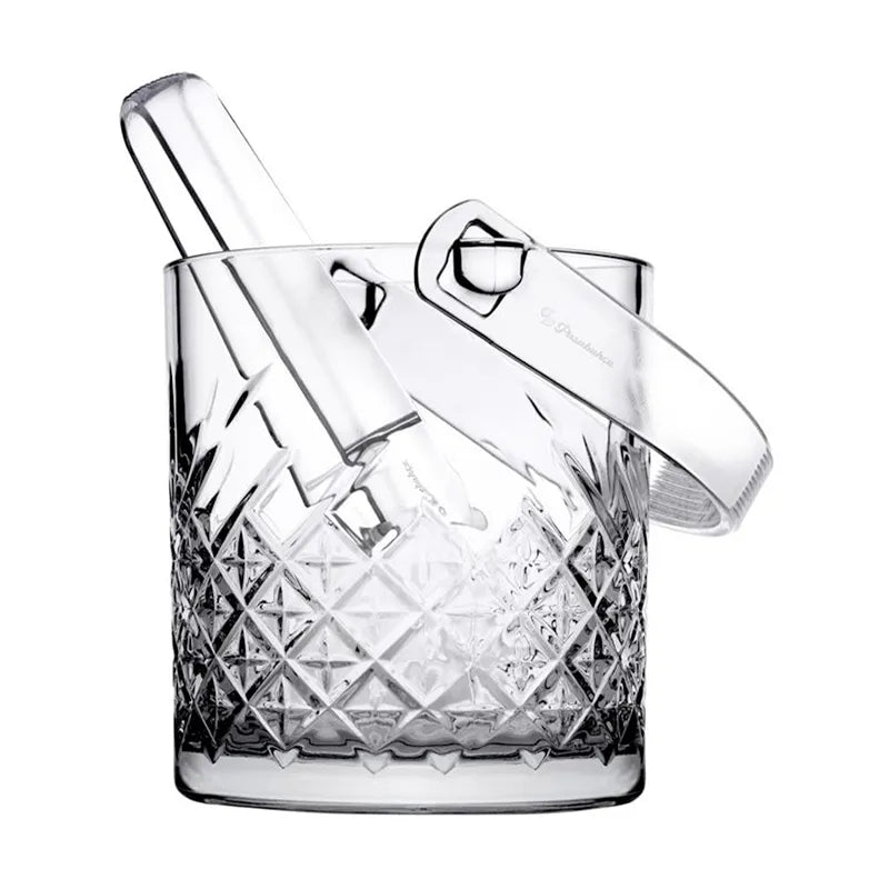 Pasabahce Timeless glazen ijsemmer met tang | 149×129 mm