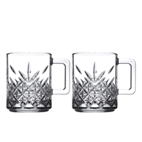 Pasabahce Timeless glazen mok met oor | 2 stuks | 250 ml