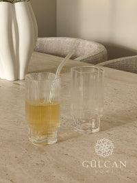 Clover Ripple glazen lang | 6 stuks | 350 ml