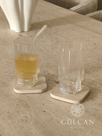 Clover Ripple glazen lang | 6 stuks | 350 ml