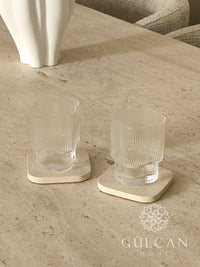 Clover Ripple glazen kort | 6 stuks | 330 ml