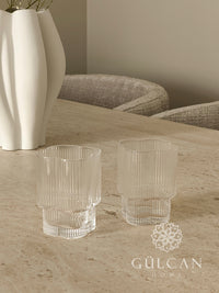 Clover Ripple glazen kort | 6 stuks | 330 ml