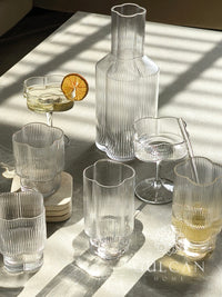 Clover Ripple glazen kort | 6 stuks | 330 ml