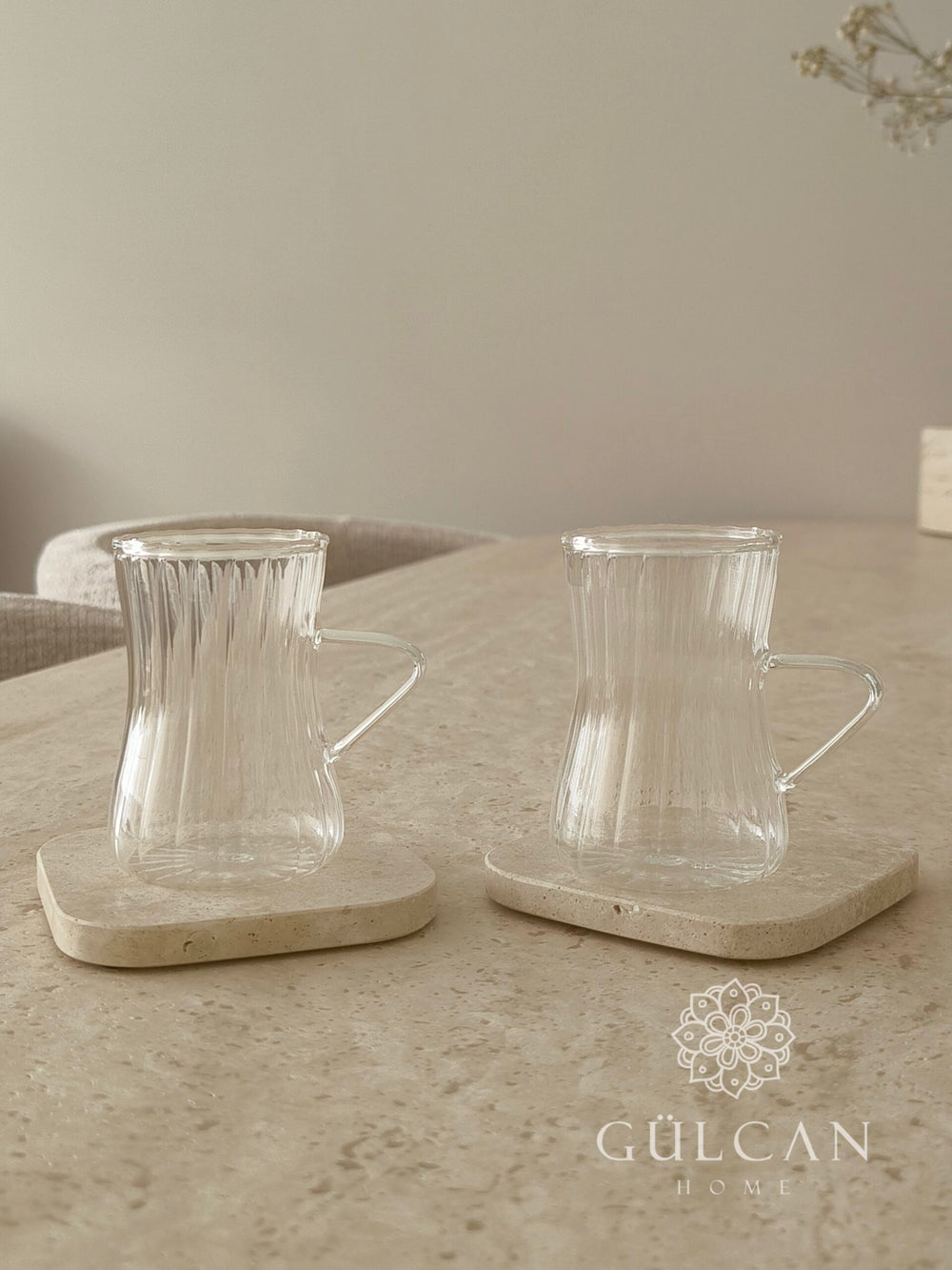 Sahmeran stripe theeglazen | 6 stuks | 200 ml