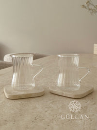 Sahmeran stripe theeglazen | 6 stuks | 200 ml