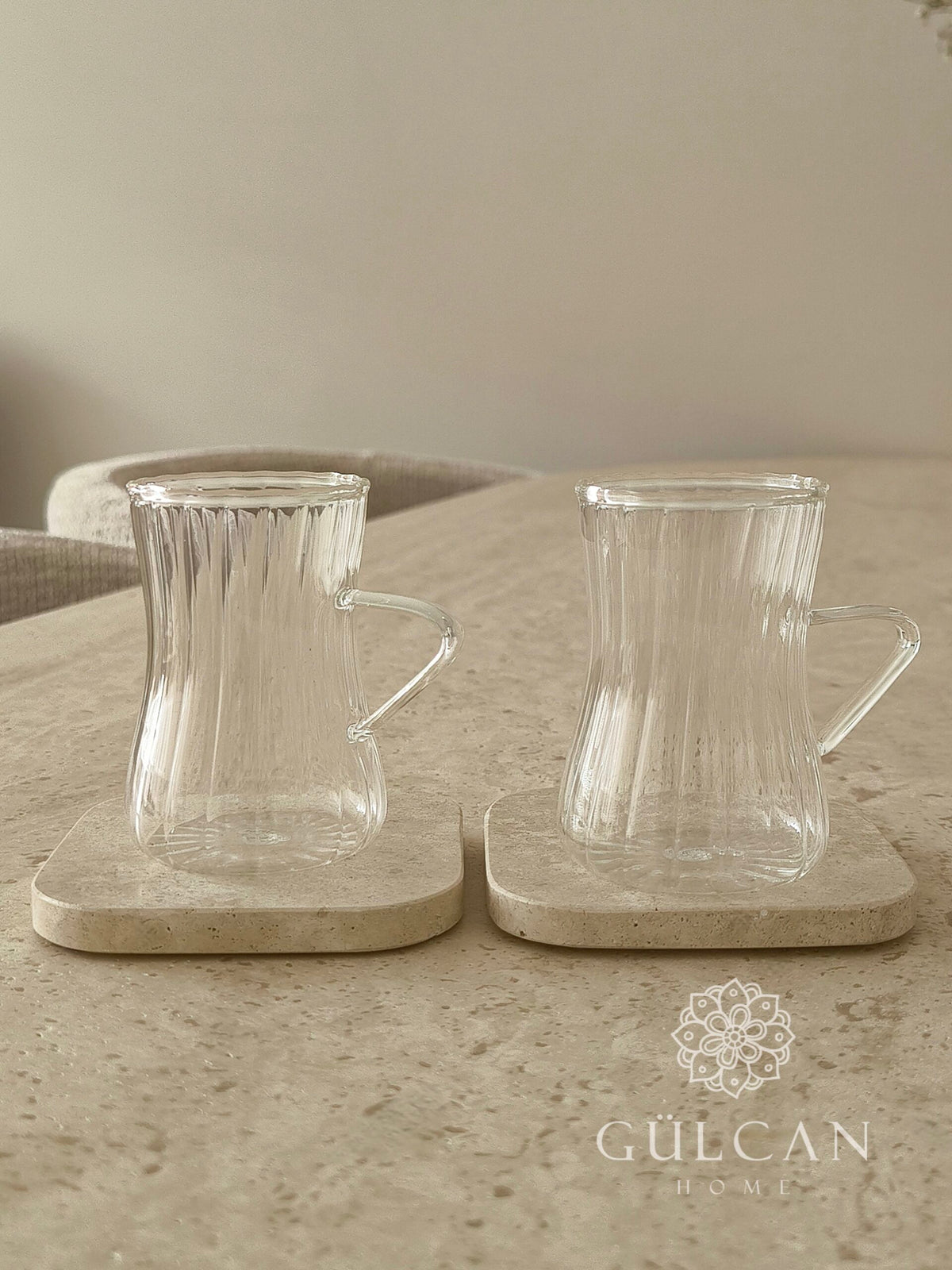 Sahmeran stripe theeglazen | 6 stuks | 200 ml