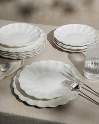 Blossom fine 24-delige serviesset voor 6 personen | Wit