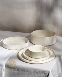 Belago 25-delige steengoed serviesset voor 6 personen | Beige