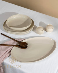 Wave Biscuit serviesset | 27-delig voor 6 personen | Beige