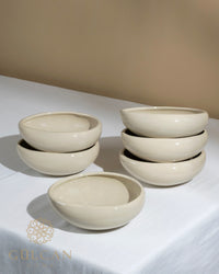 Wave Biscuit soepkommen | 6 stuks | 16 cm | Beige