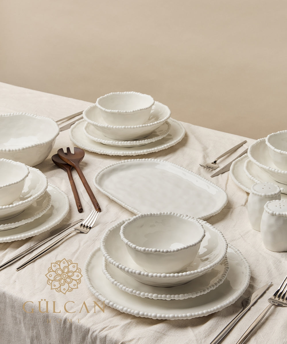 Pearly serviesset 26-delig voor 6 personen – Wit