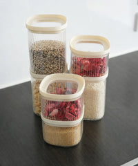 Quadro Stripe Geribbelde Glazen Voorraadpot 