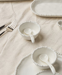Pearly dipschalen set – 6 Stuks – Wit