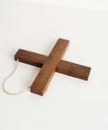 Acacia houten onderzetter X-vorm – pannentree / trivet 18 cm