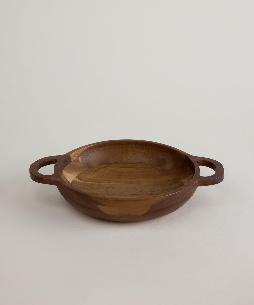 Acacia Houten serveerschaal Ø18 cm – Met handgrepen