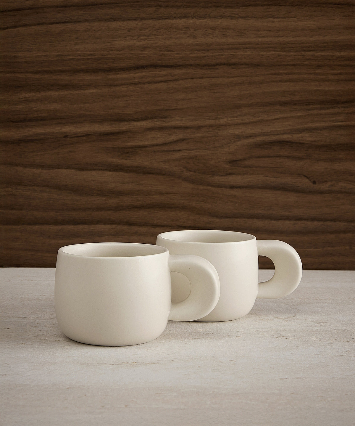 Intenso koffiemokken set van 2 – 250 ml – Keramiek – Crème mat