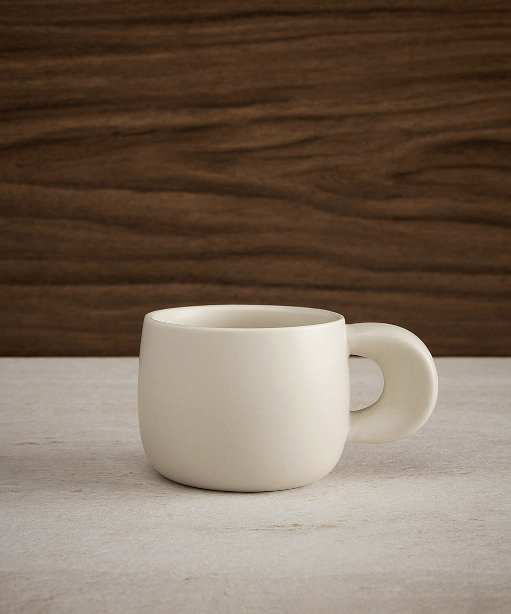 Intenso koffiemokken set van 2 – 250 ml – Keramiek – Crème mat