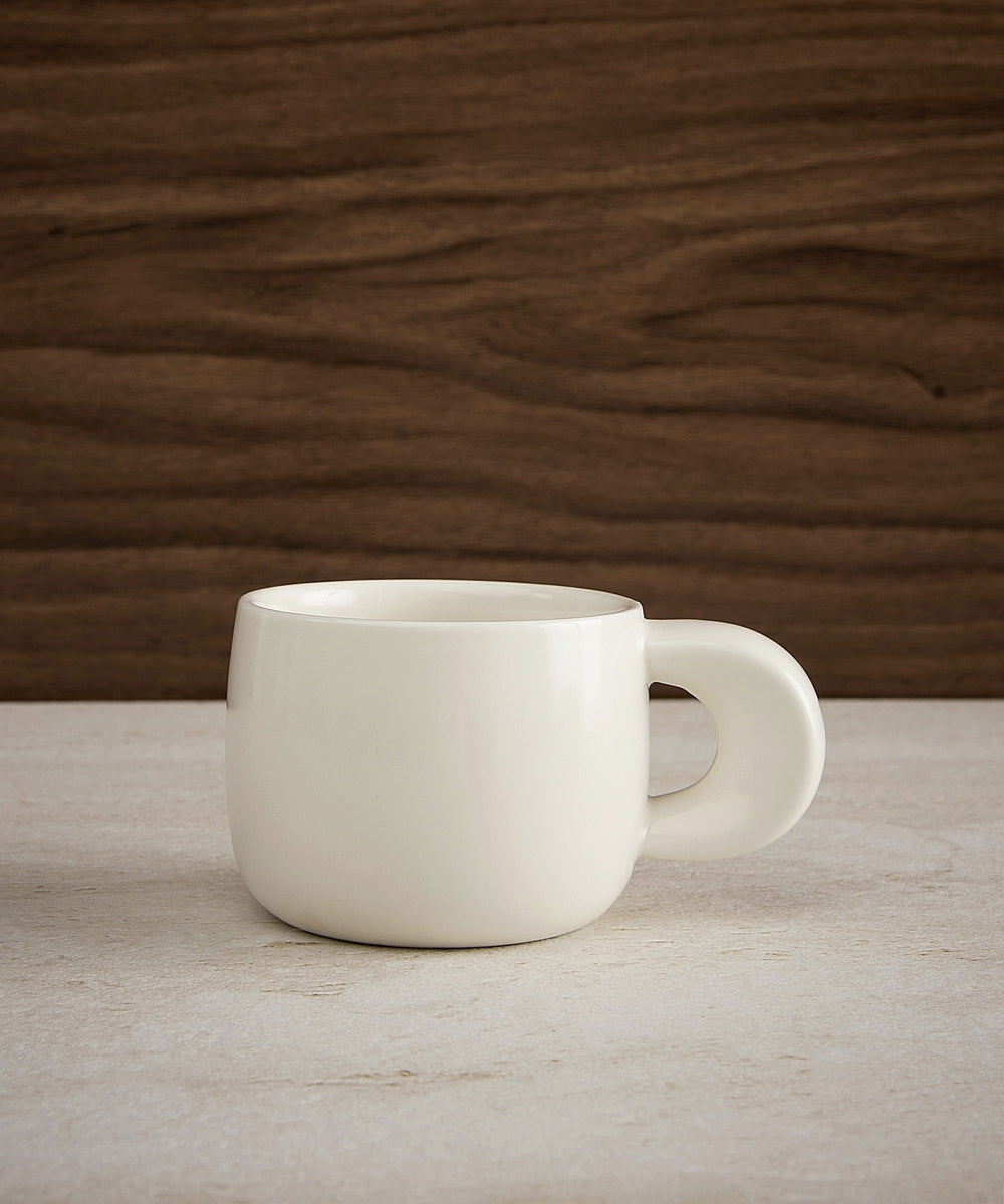 Intenso koffiemokken set van 2 – 250 ml – Keramiek – Crème Glans