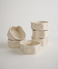 Nordic snackschalen organisch | Set van 6 stuks | 12 cm | Crème