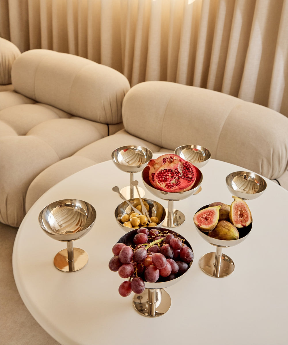 Aura rvs coupe | 2 stuks | 10 cm