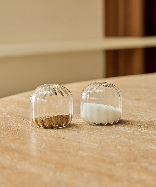 Cutie Zout- & Peperstel Gestreept – 2 Delig Borosilicaatglas