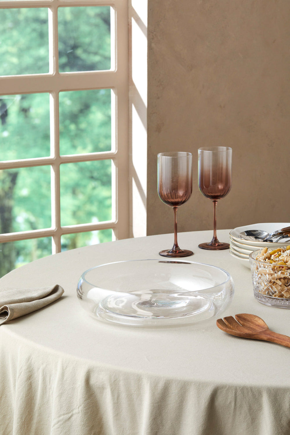 Soluna glazen saladeschaal bolvormig | 24 cm