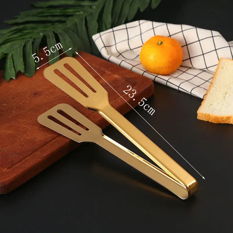 Almi rvs serveertang goud | 24 cm