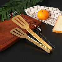 Almi rvs serveertang goud | 24 cm