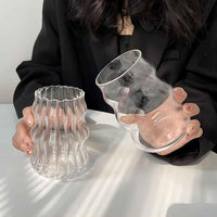 Bubble wave borosilicaatglas | 2 stuks | 500 ml