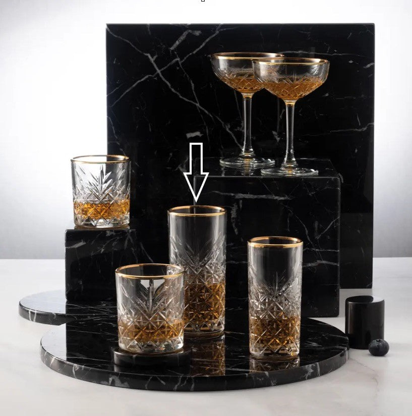 Pasabahce Timeless golden touch cocktailglazen 4 stuks – 450 cc