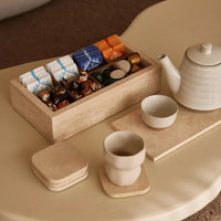 Mooisa travertine onderzetters organisch | 4 stuks | 10 cm