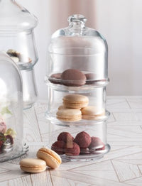 Pasabahce Villa Patisserie glazen voorraadpot 3-laags