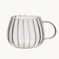 Stripe Ripple pompoen glazen | 2 stuks | 400 ml