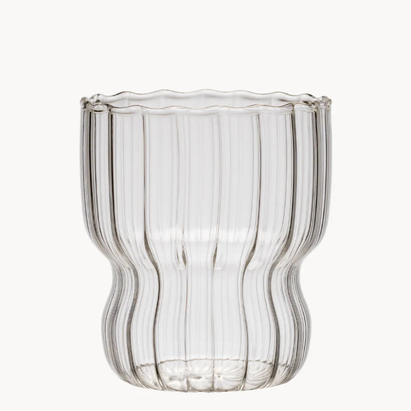Stripe curve borosilicaatglas | 2 stuks | 310 ml