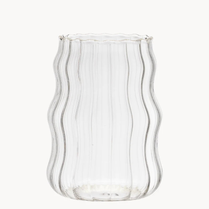 Stripe wave borosilicaatglas | 2 stuks | 540 ml