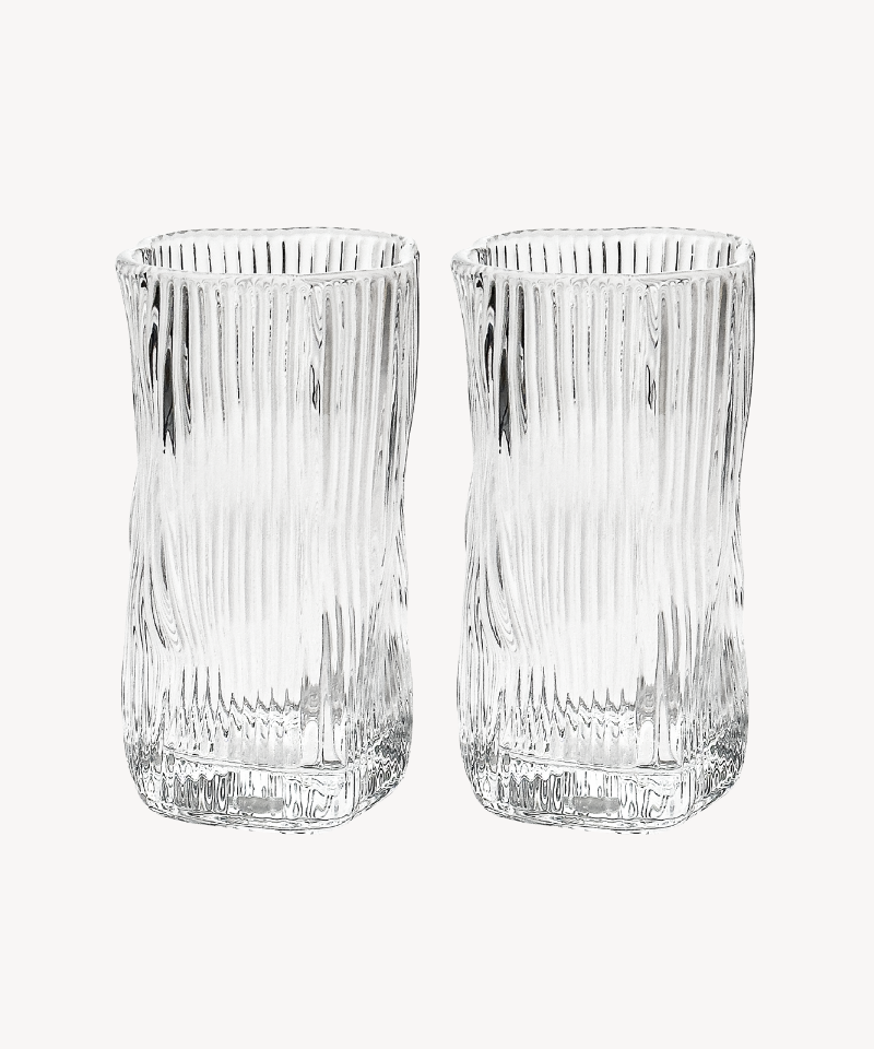 Diamond clear stripe longdrinkglazen | 6 stuks | 280 ml