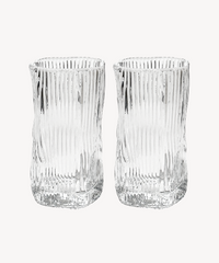 Diamond clear stripe longdrinkglazen | 6 stuks | 280 ml