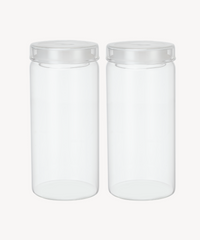Misu glazen voorraadpot rond | 2 stuks | 1500 ml