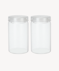 Misu glazen voorraadpot rond | 2 stuks | 1200 ml