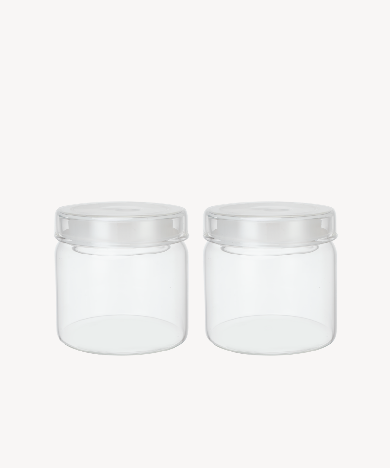 Misu glazen voorraadpot rond | 2 stuks | 500 ml