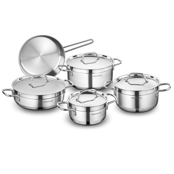 Korkmaz Alfa 9-delige RVS pannenset – afbeelding 2
