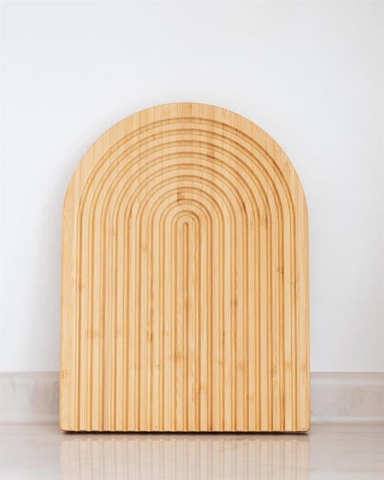 Decoratieve houten serveerplank | regenboog | 33 cm